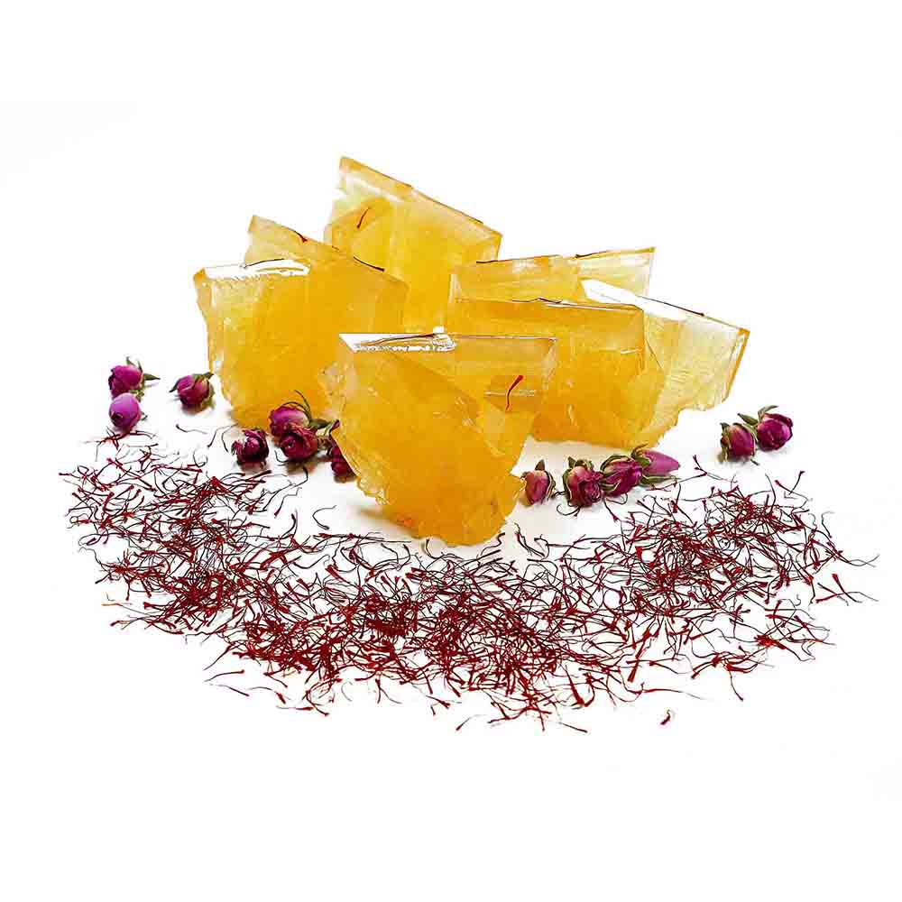 پرده نبات فوق ممتاز زعفرانی بزرگ 2/300کیلوگرم یزدی