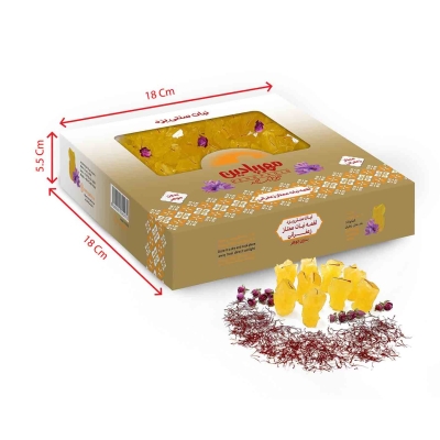 لقمه نبات ممتاز زعفرانی کوچک 1/350کیلوگرم یزدی